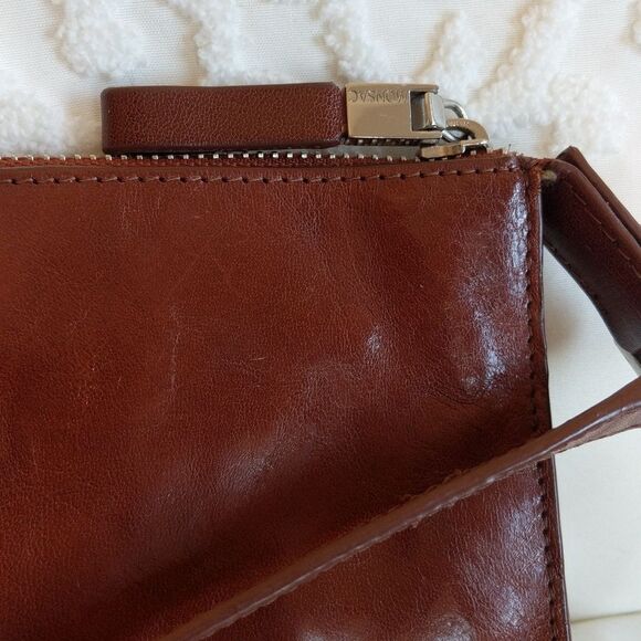 Monsac Super Smooth Glossy Italian Leather Shoulder/Clutch - Picture 9 of 14